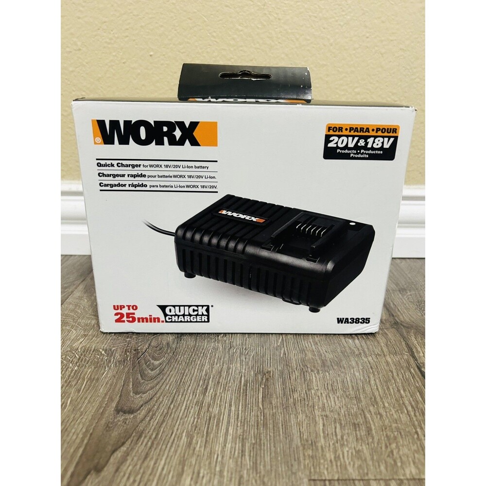 Worx WA3835 20V Powershare & 18V MaxLithium 25 min Quick Battery Charger